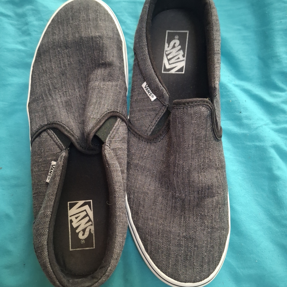 Vans Gray Slip-On Sneakers Mens
